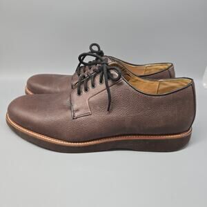 Samuel Hubbard Mens "Highlander" Oxford Brown Pebble Grain Leather Shoe Size 14